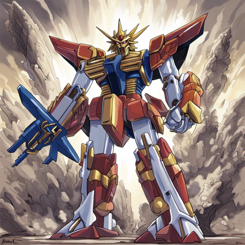 Exodia in Gundam Style: Anime Mecha Fusion