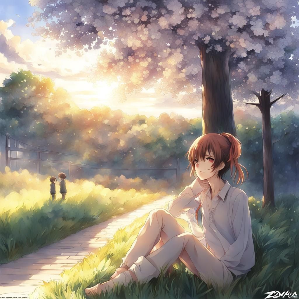 Anime Style Morning Sun Key Visual