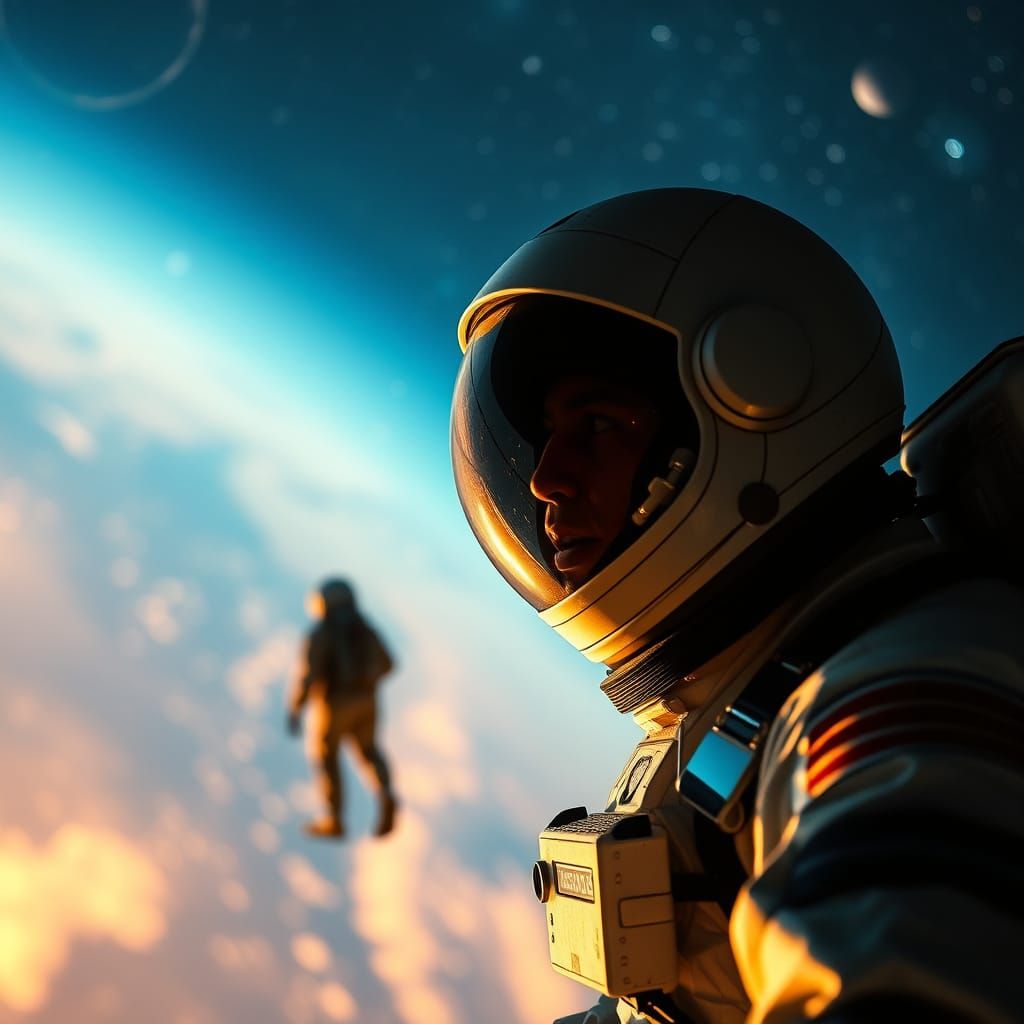 Astronaut's Journey to the Stars