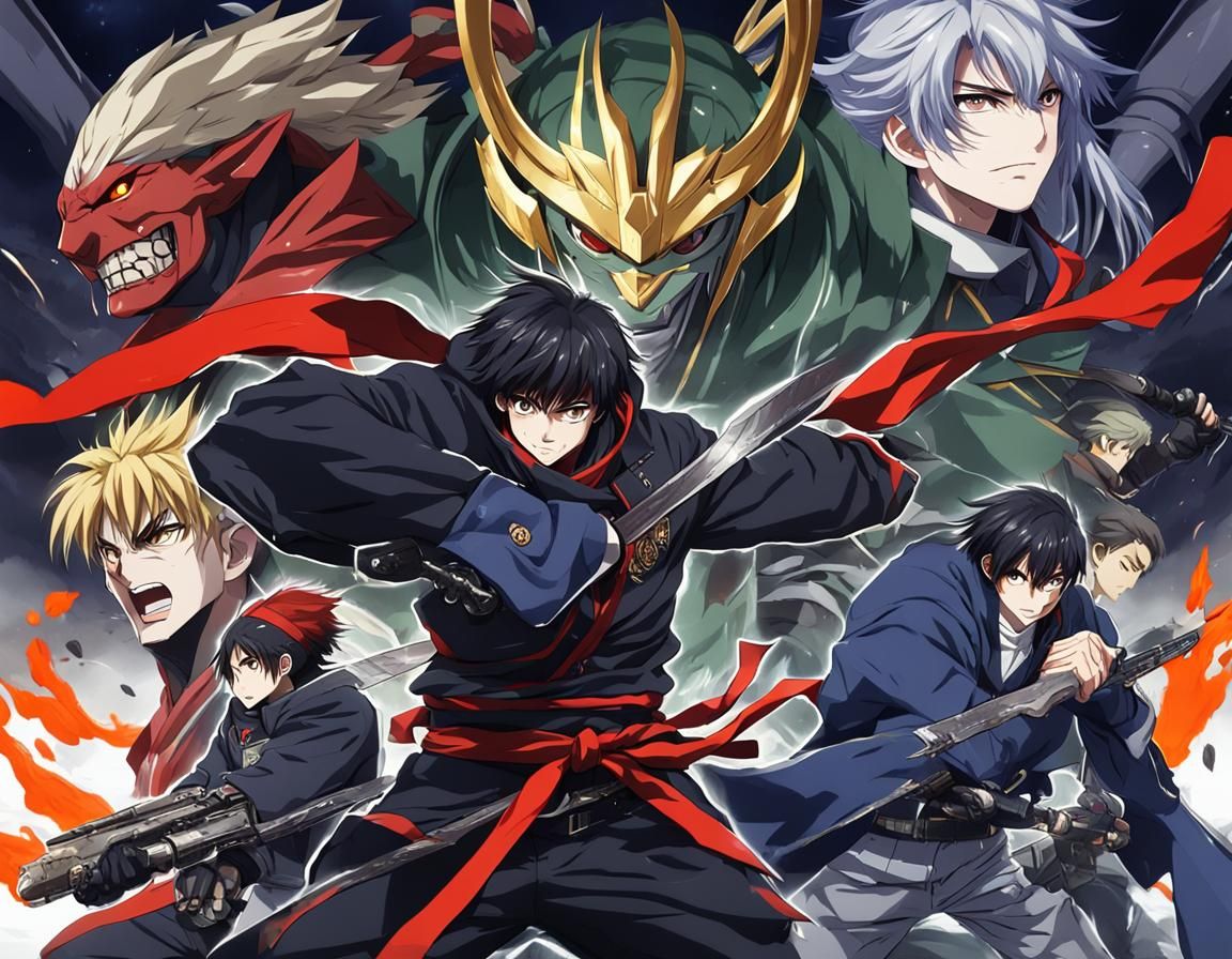 Anime Villain Showdown: Detailed Battle Scene