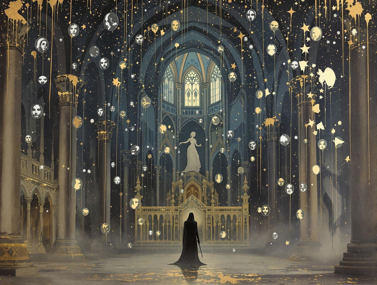 Ethereal Guardian Watches Over Forgotten Devotion