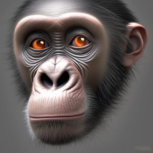 3D Animated Warrior Chimpanzee Character Concept Art