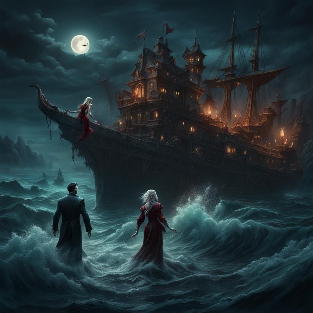 Vampire and Mermaid: Fantasy Concept Art