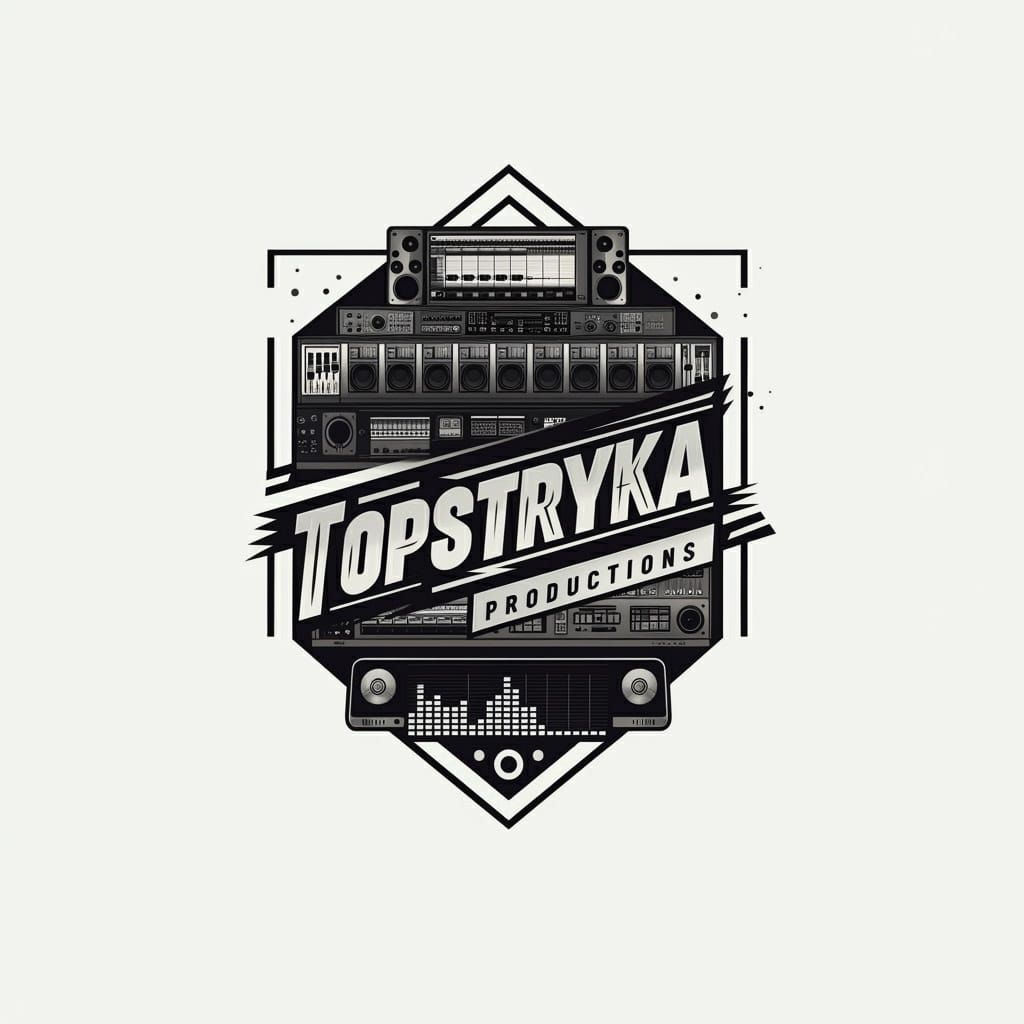 Professional Dancehall Music Label Logo in Vector Style