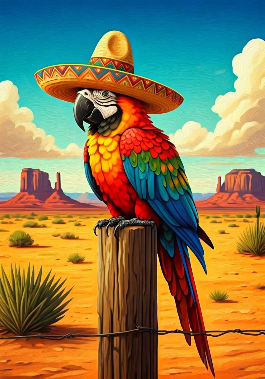 Parrot in the Desert