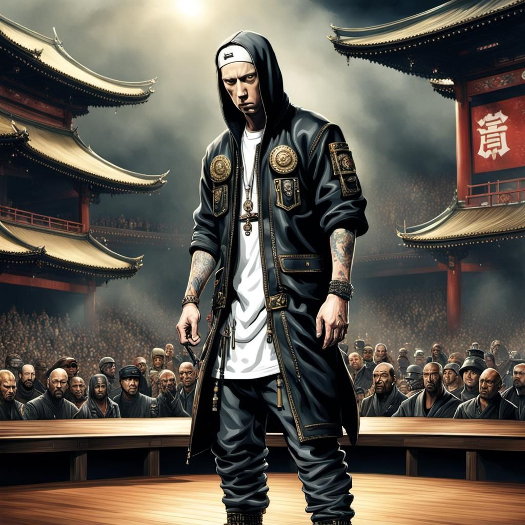 Eminem as Samurai in Steampunk Style