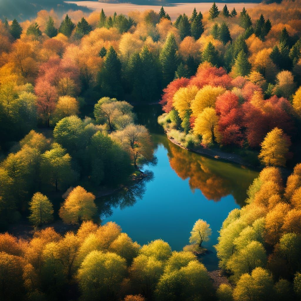 Serene Lake Landscape Photography on a Sunny Day