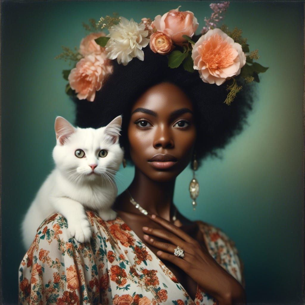 Cat Lady <lora:polav1:1.0>