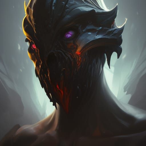 Shadow Fiend Portrait in Hyperdetailed Style
