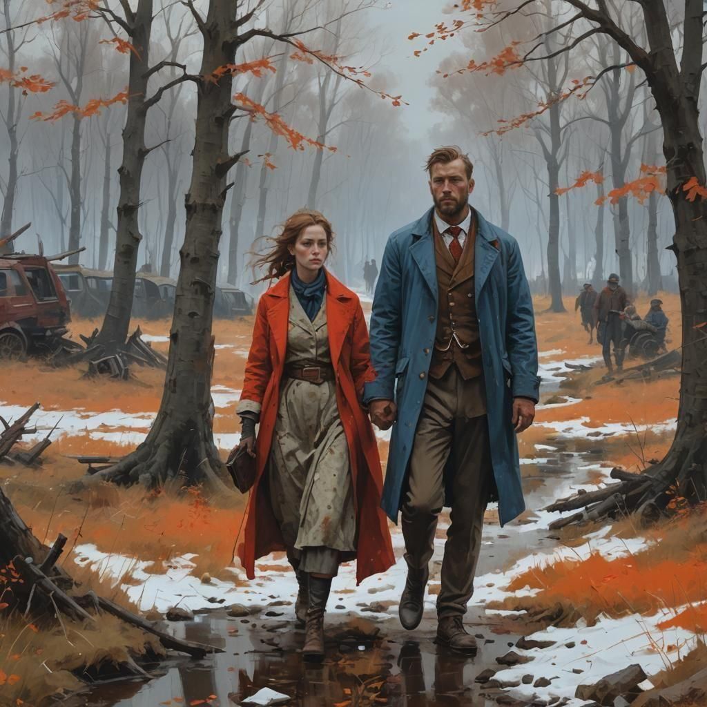 Vibrant Conceptual Art of Man and Woman