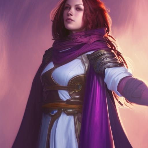 Red-Haired Bladesinger Wizard Portrait