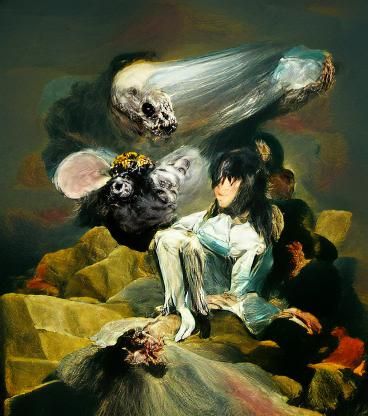 Singularity of the Mind in Goya Style