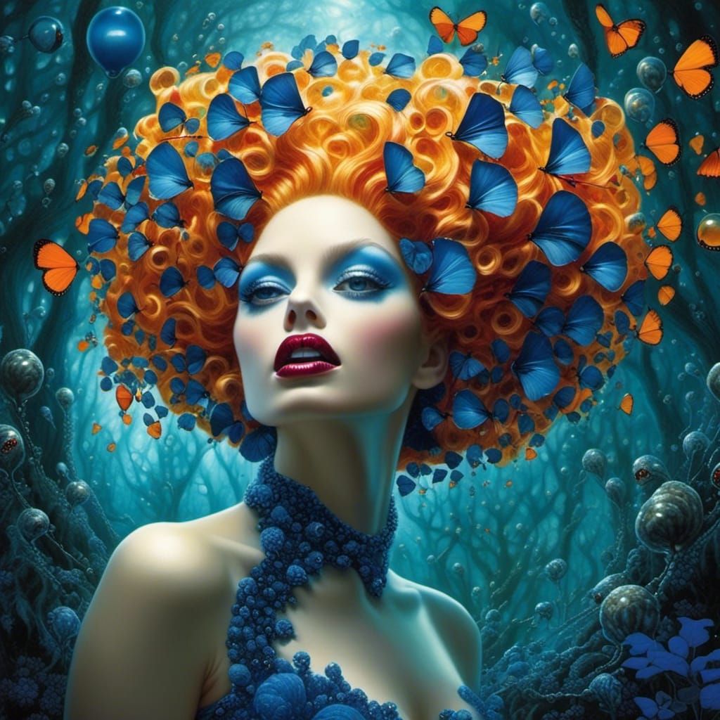 Enchanted Forest Snail Shell in Surreal Style