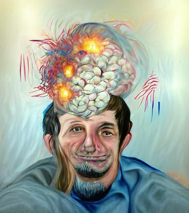 Surreal Exploding Head Portrait