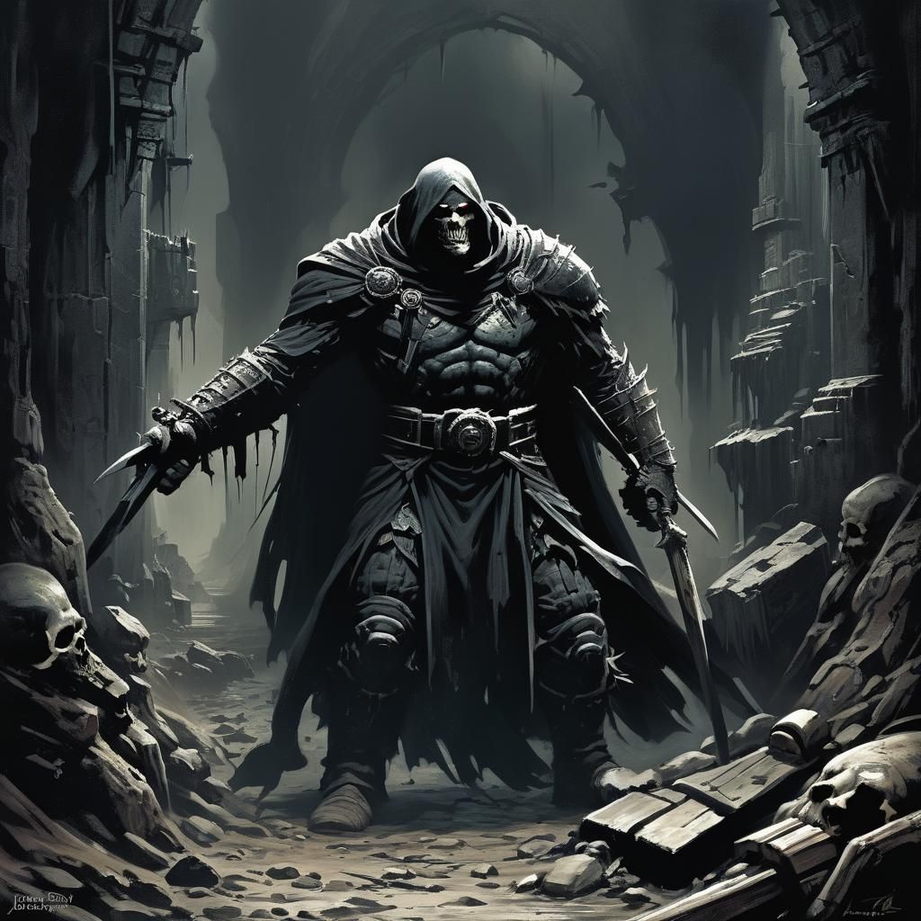 Dramatic Grimdark Fantasy Art