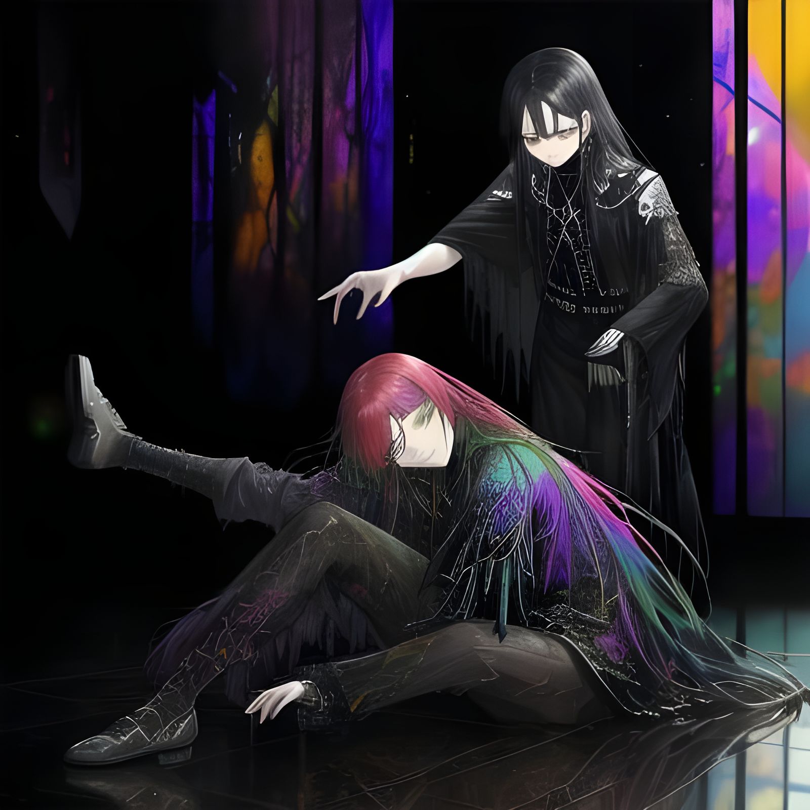 Ethereal Gothic Art in Warm, Contrasting Colors