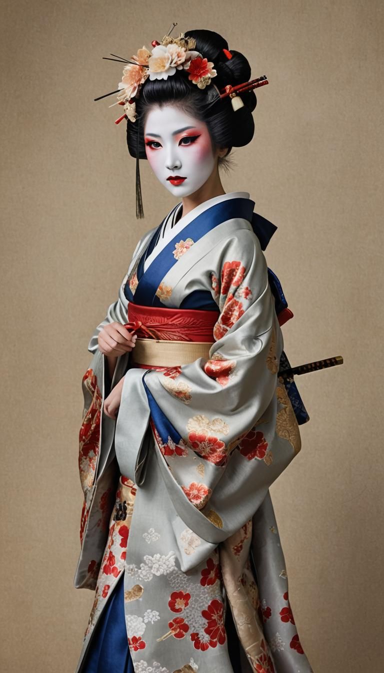 Realistic Photo of a Japanese Geisha