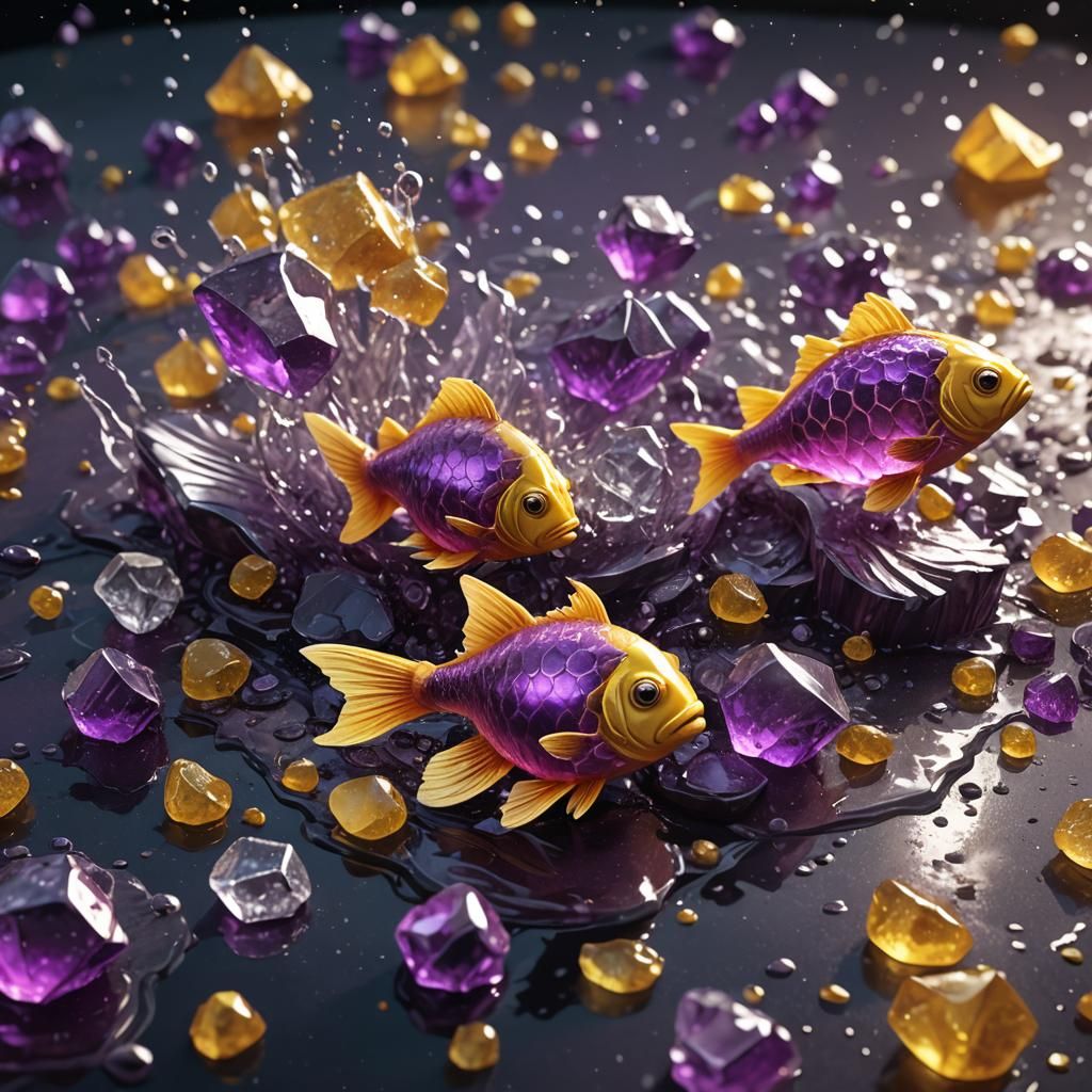 Crystalline Fish: A Dark Fantasy Concept Art