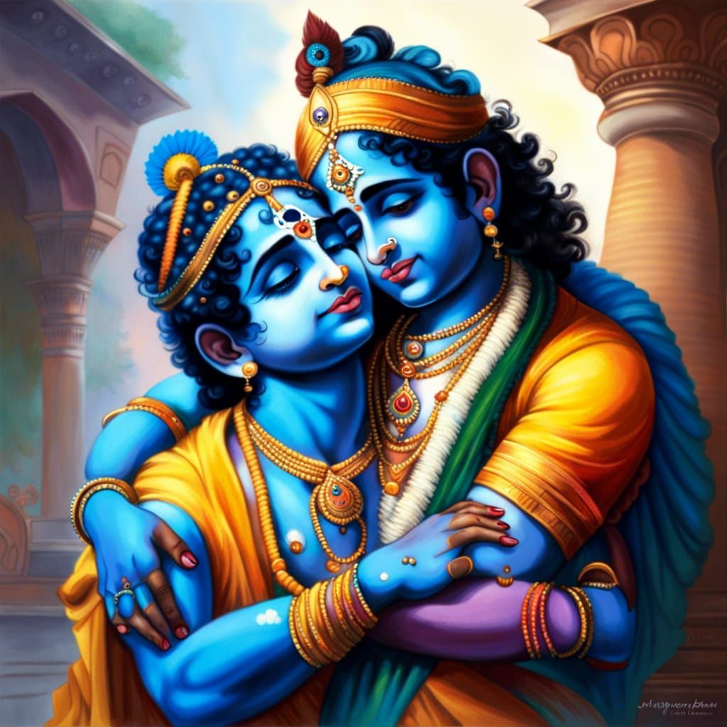 Lord Sri Krishna with Sudhama