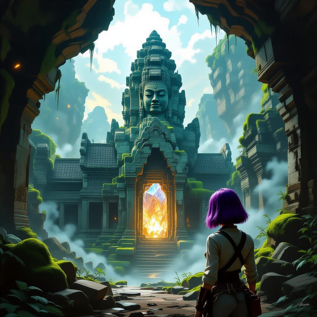 Angkor Wat Temple in Ruined Geode City