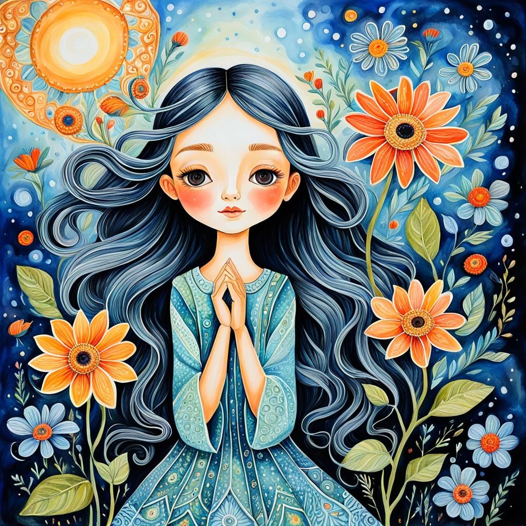 Gouache Painting Inspired by a Love Sonnet