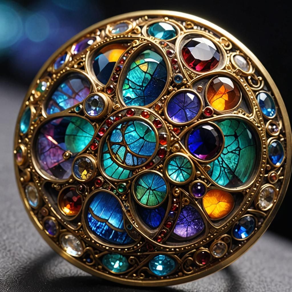 Golgothan Ring with Stained Glass Nebulae