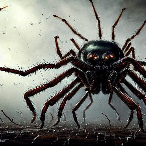 Horrifying Spider Swarm in Hyperrealistic Detail