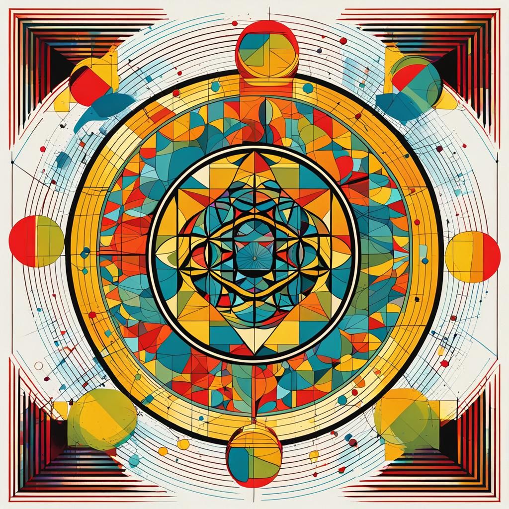 Sacred Geometry in Pop Art Style