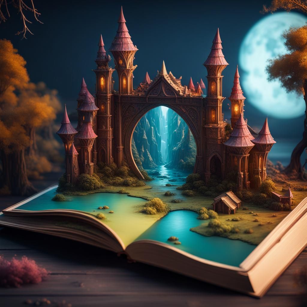 Mystical Enchanted Pop-Up Book: Fantasy Concept Art