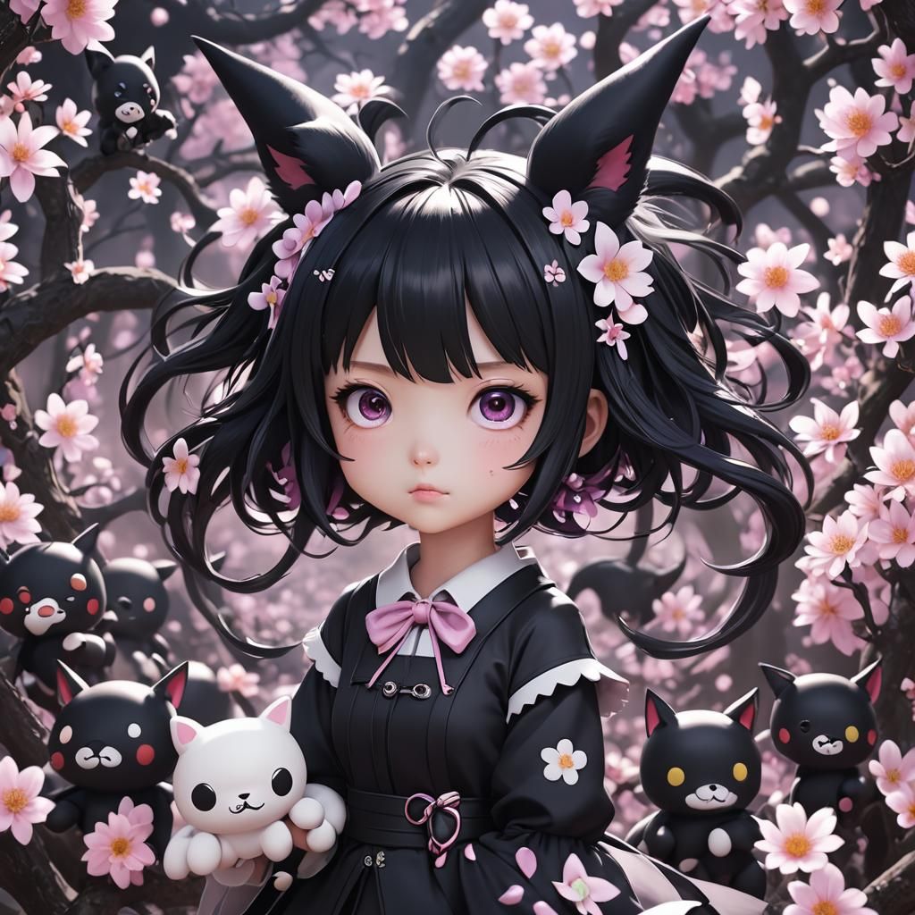 Detailed 3D Anime Art of Kuromi