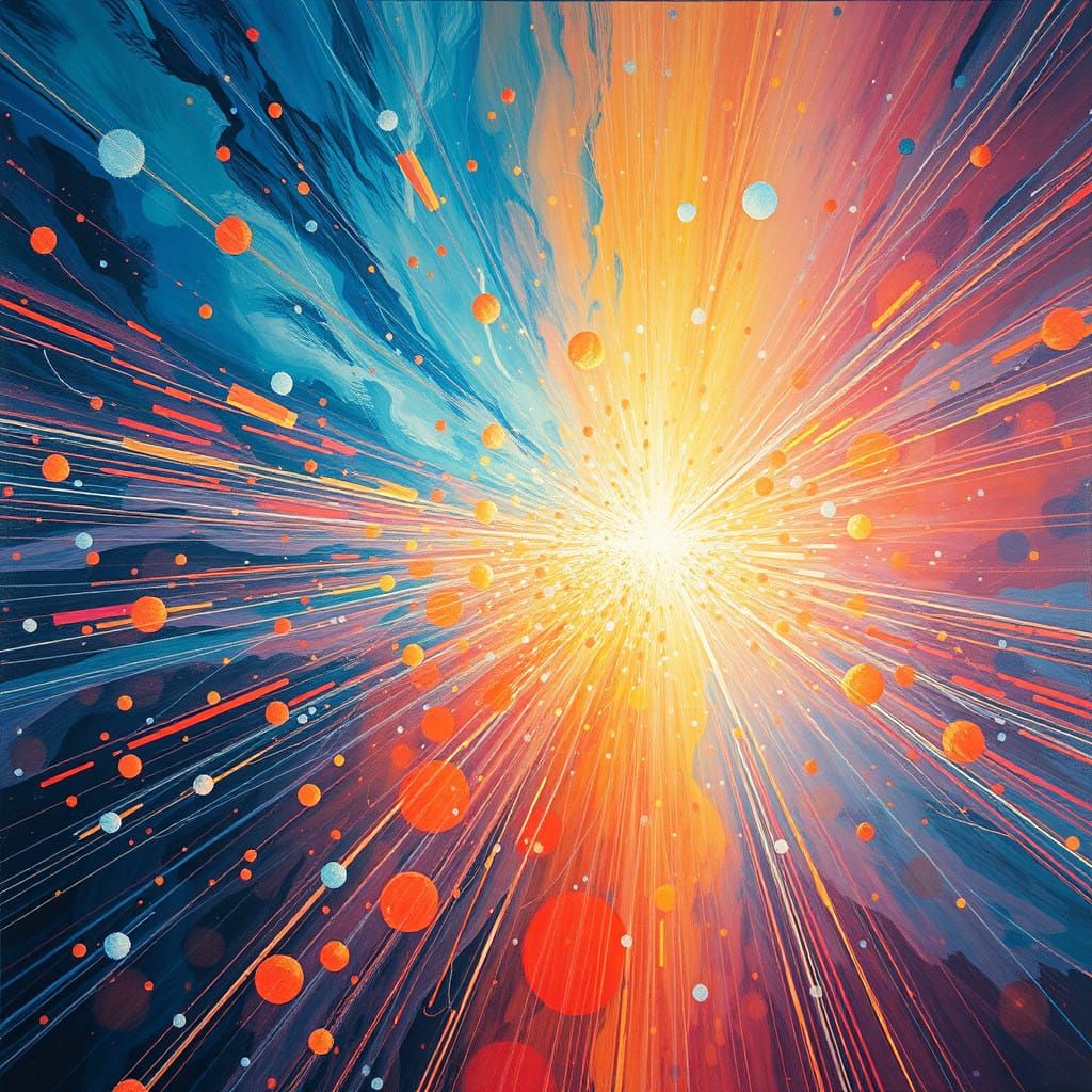 Dreamlike Quantum Realm in Impressionist Style