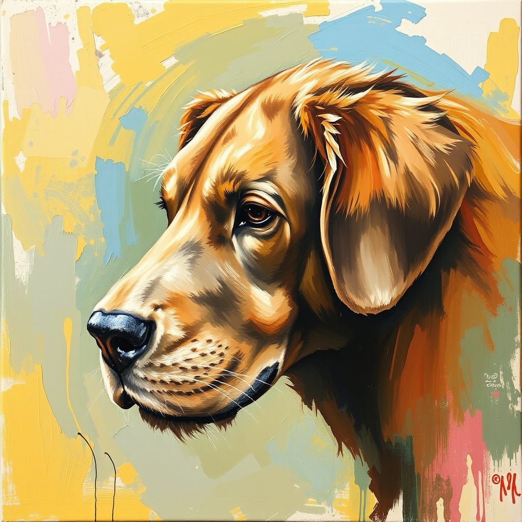 Animal Art Studio Painting with Palette Knife