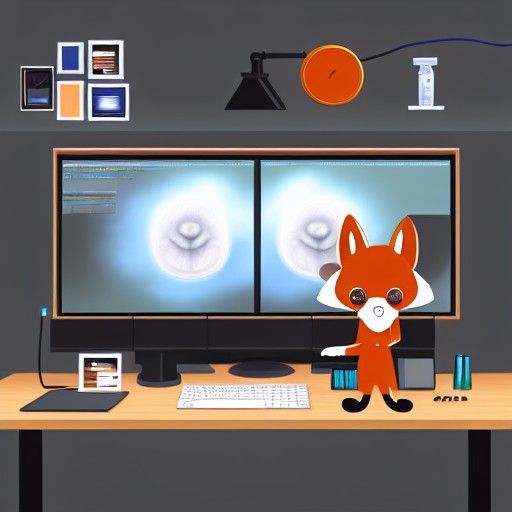 AI Scientist Monkey in Laboratory: Digital Art