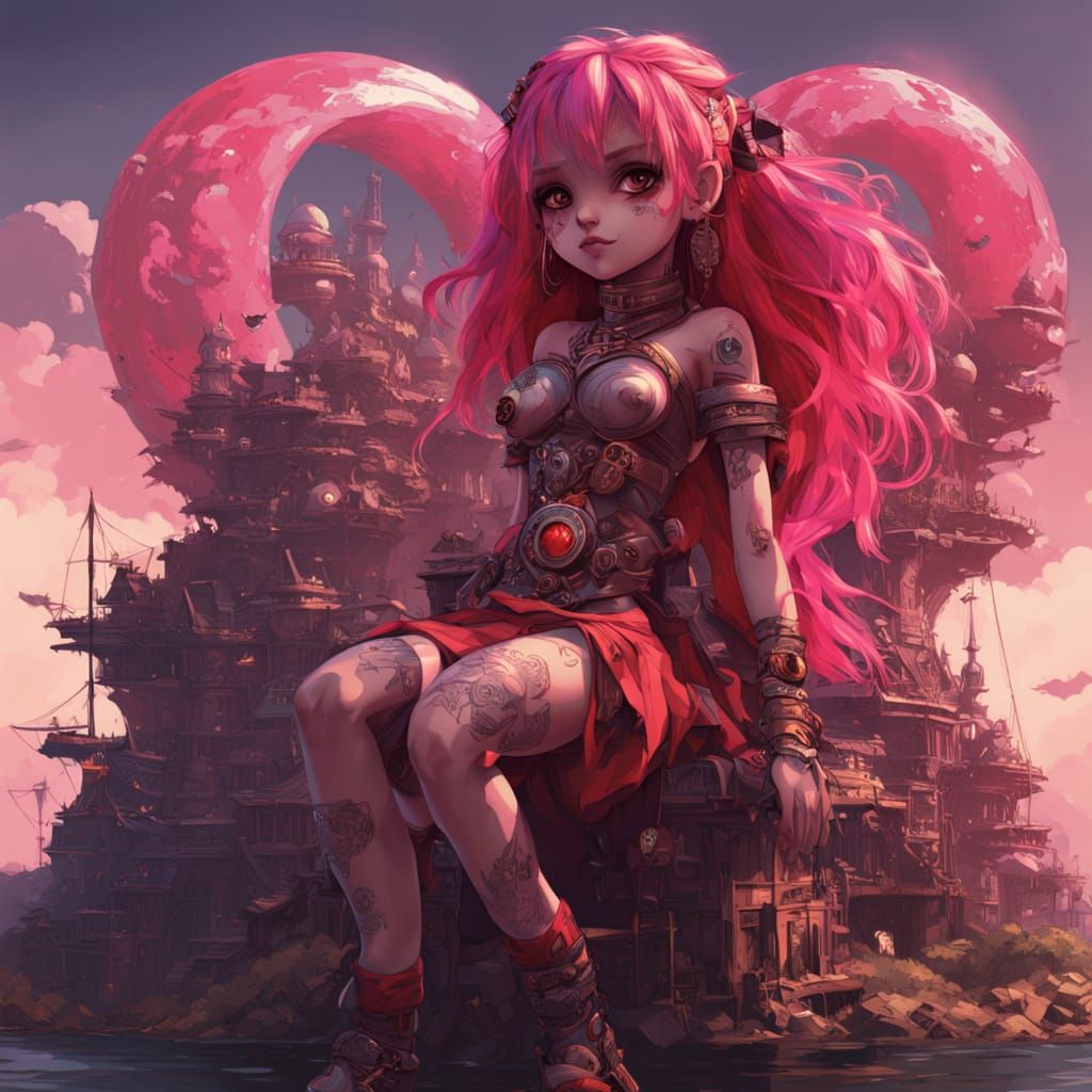 Goth Goddess Venus Swoons with Valentine's Day Card