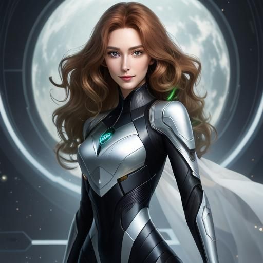 Elegant Science Fiction Protagonist Portrait