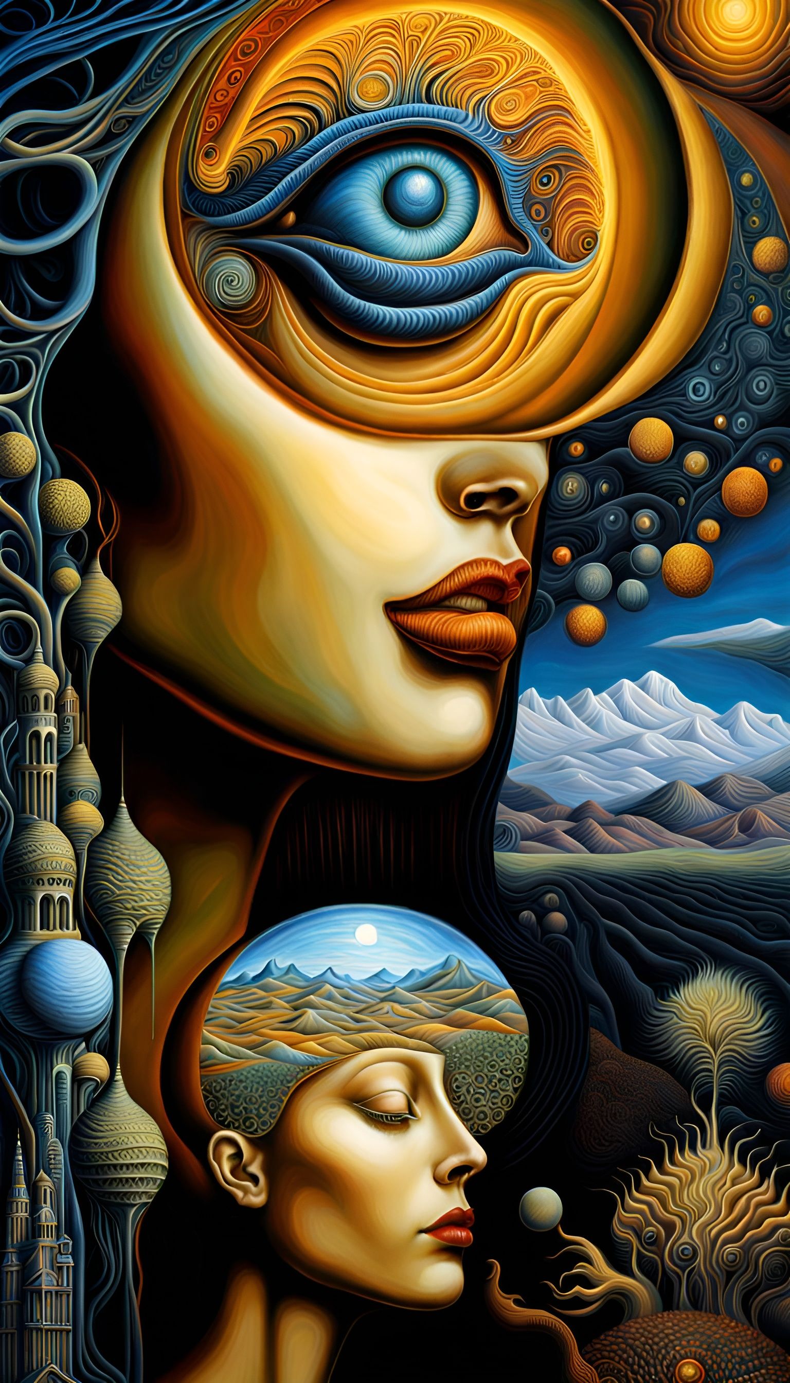 Surreal Parallel Dimensions Digital Painting