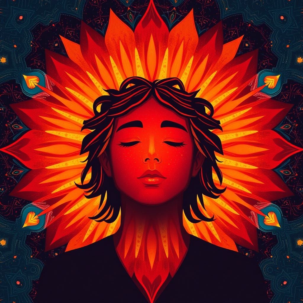 Radiant Thoughts Visualized by AI