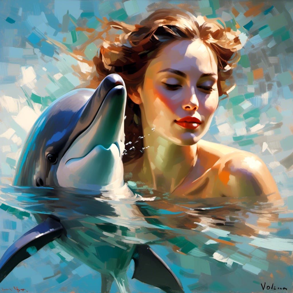 swimming with dolphins