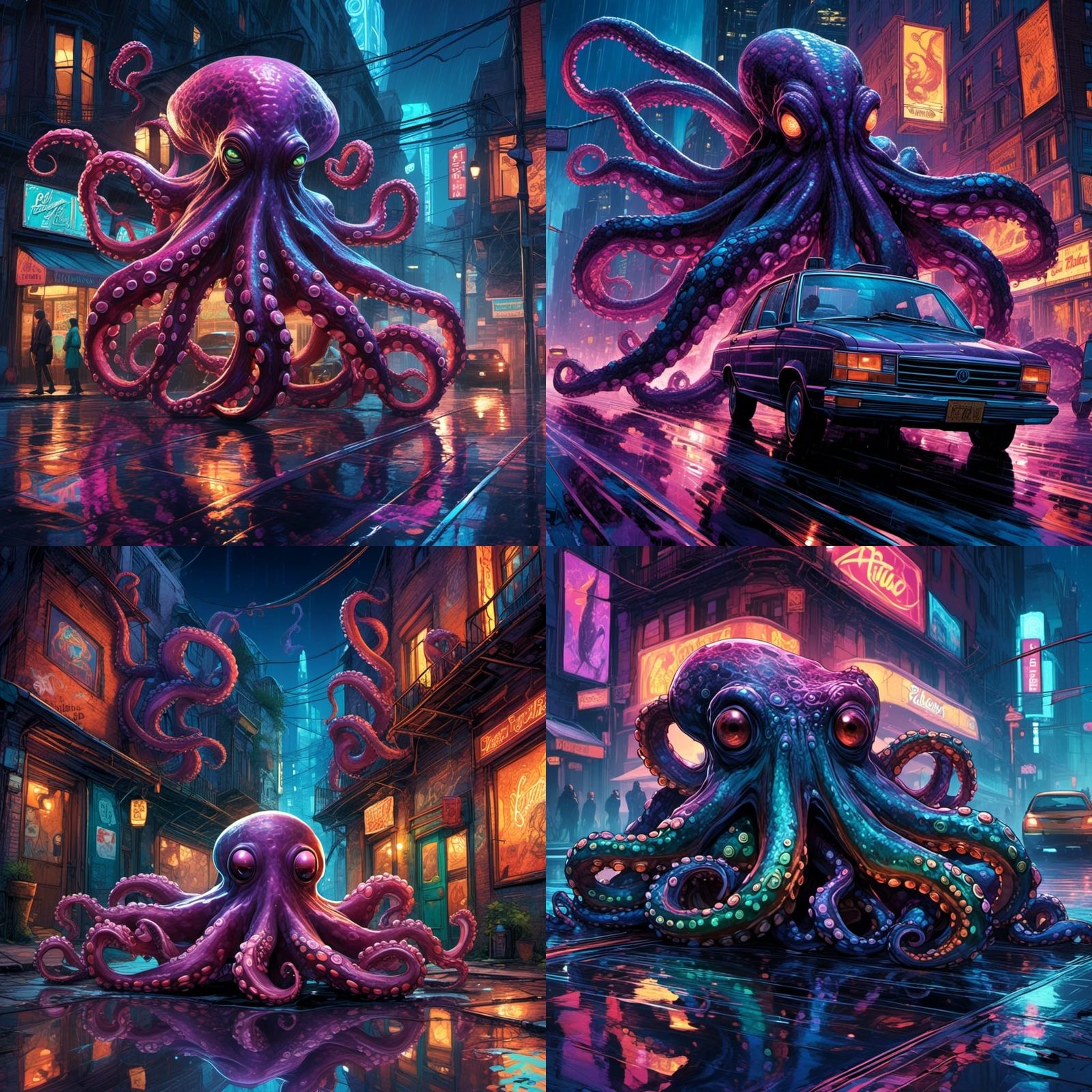 Octopus in Grand Theft Auto Art Style