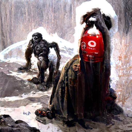 Red Ape Men's Refreshment: A Doré-Inspired Horror