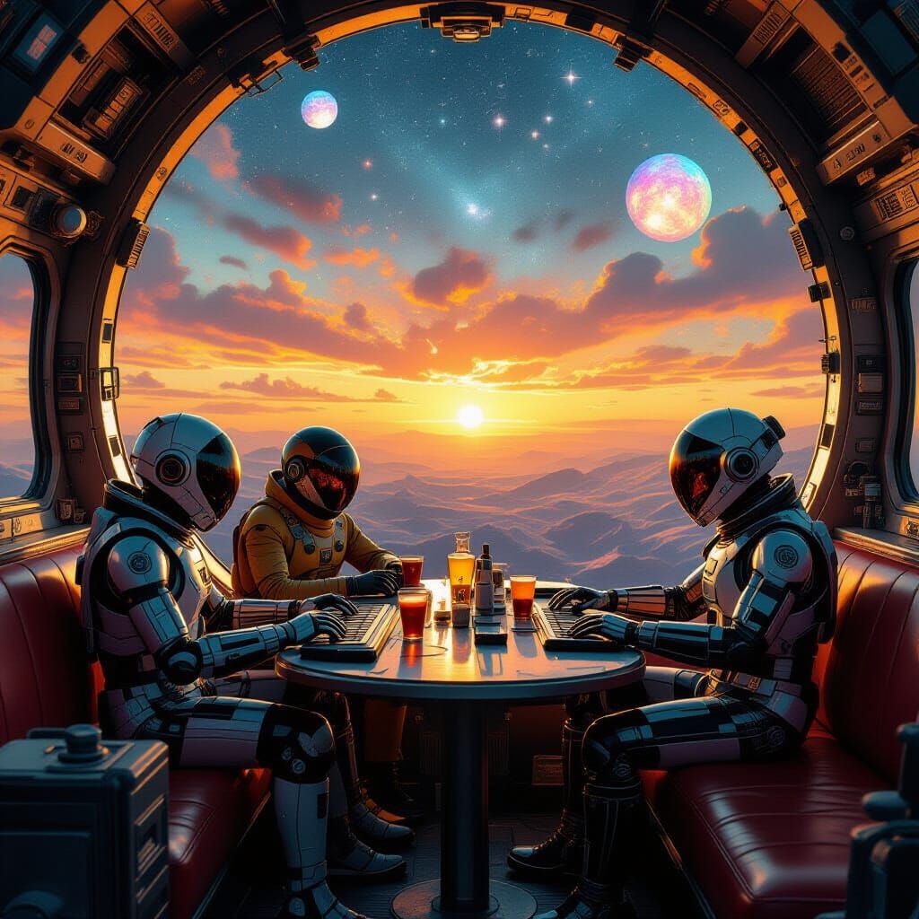 Surreal Space Cafe at Galaxy's End
