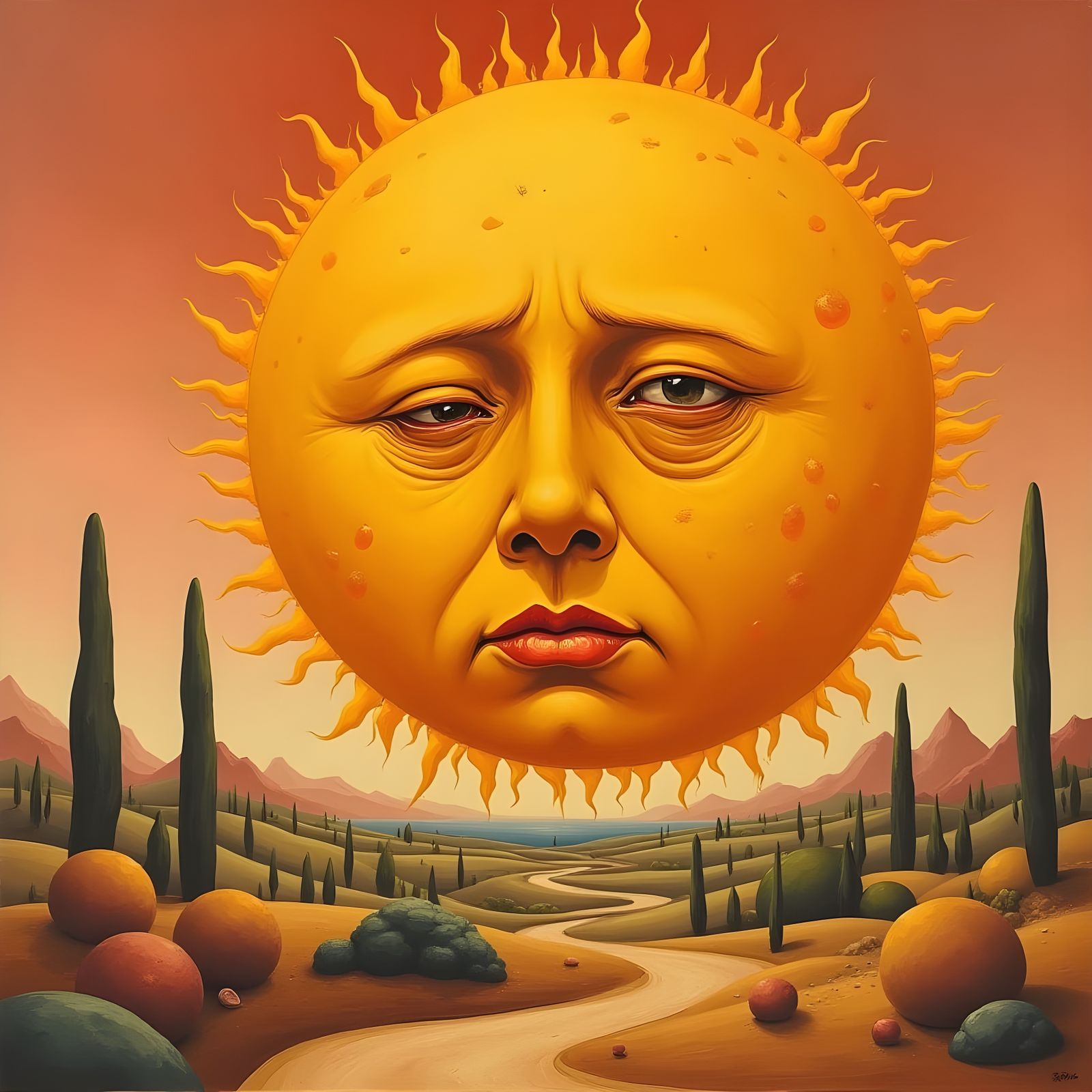 Tired sun