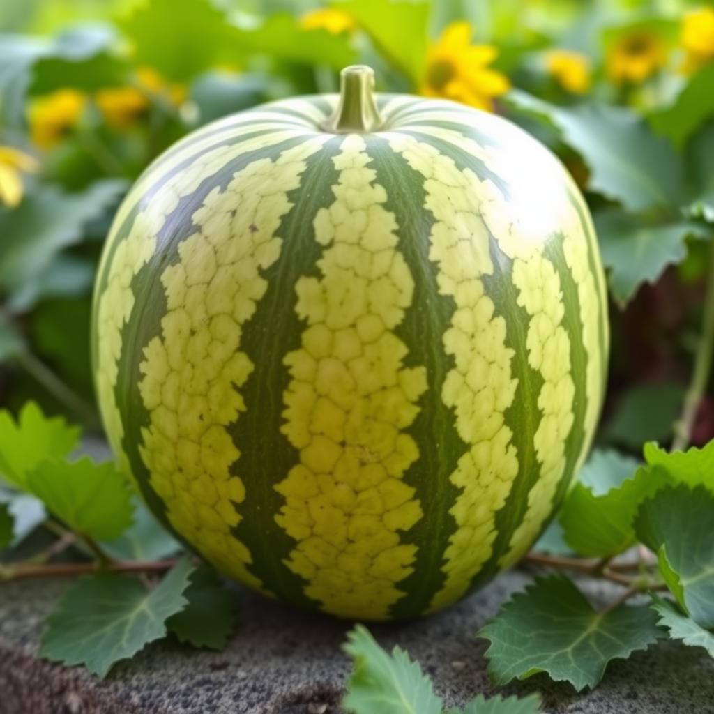 Geometric Fruit: Cube-Shaped Melon Still Life