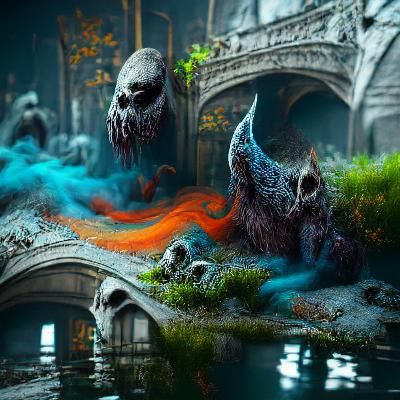 Monsters Become Friends in World of Souls: Matte Painting