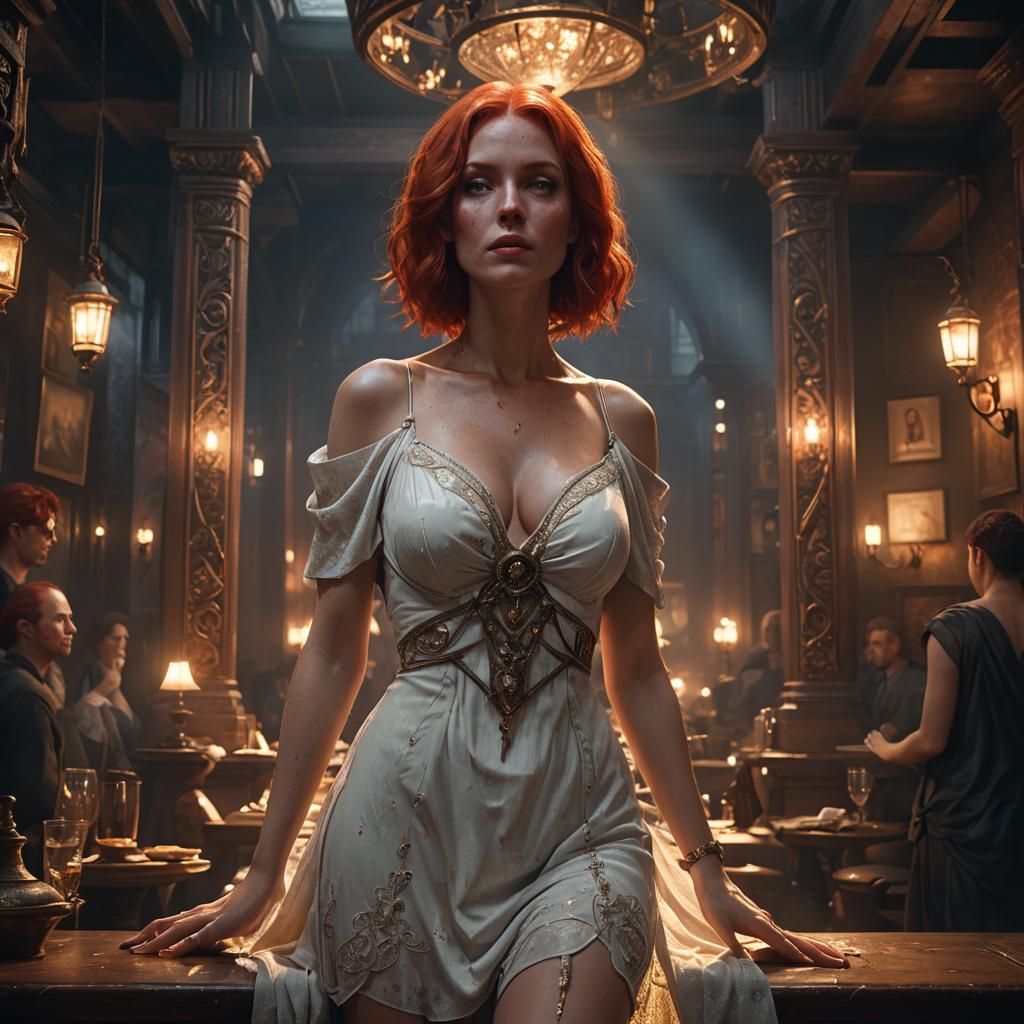 Fantasy Woman in Brothel: Detailed Erotic Art