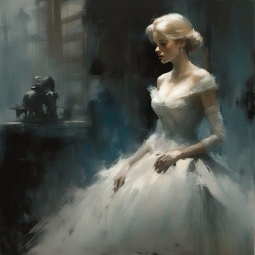 Cinderella Portrait in Jeremy Mann Impressionist Style