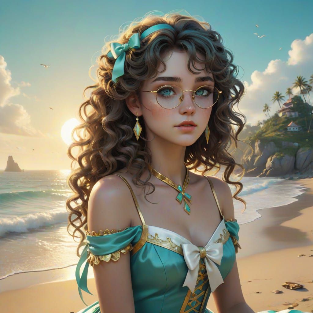 Delicate Fantasy Portrait in Vibrant Colors