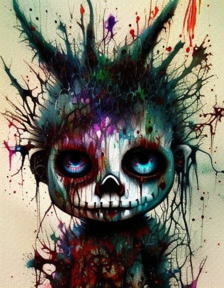 Ominous Chibi Wraith Voodoo Doll Close-Up