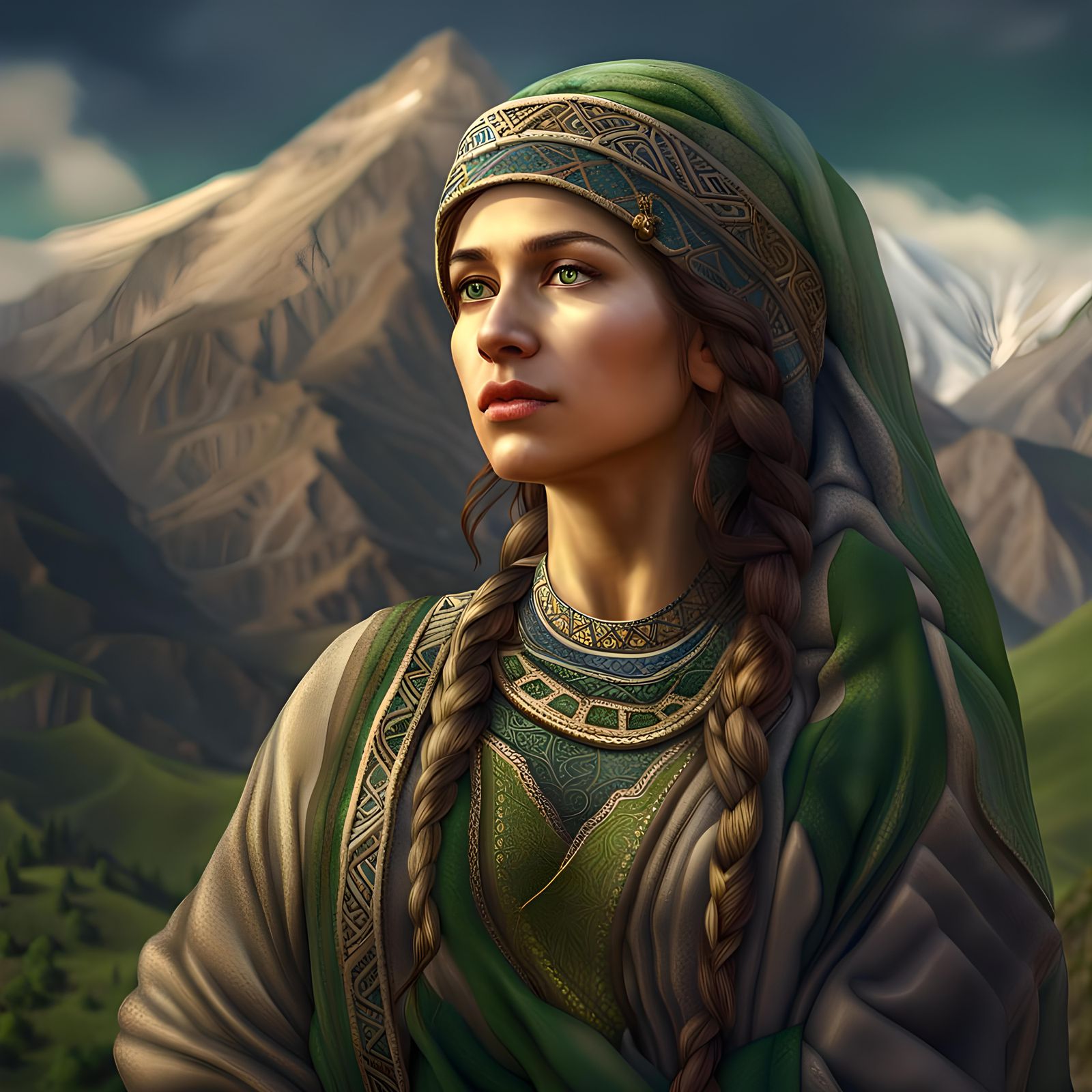 Lady Abaza: Caucasian Heritage in Digital Art