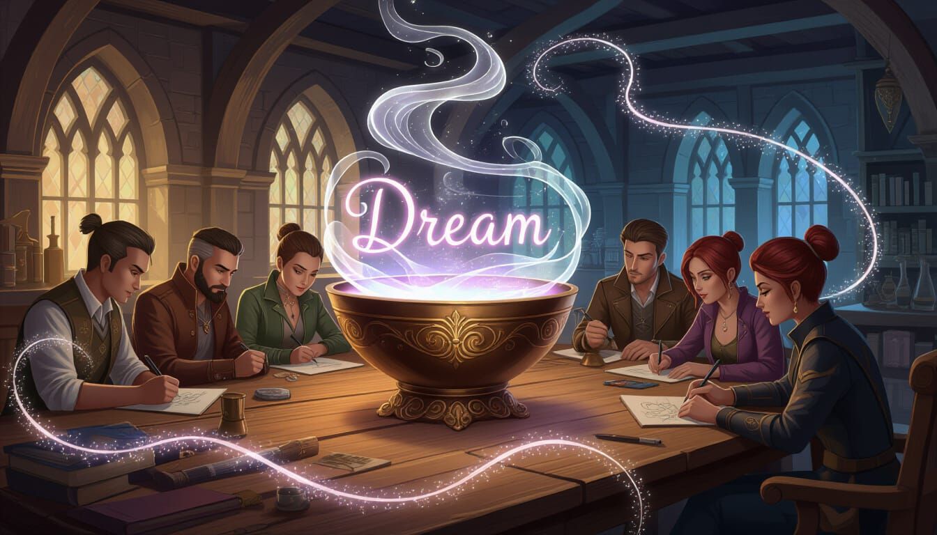 Magical Dream Workshop Scene with Designers